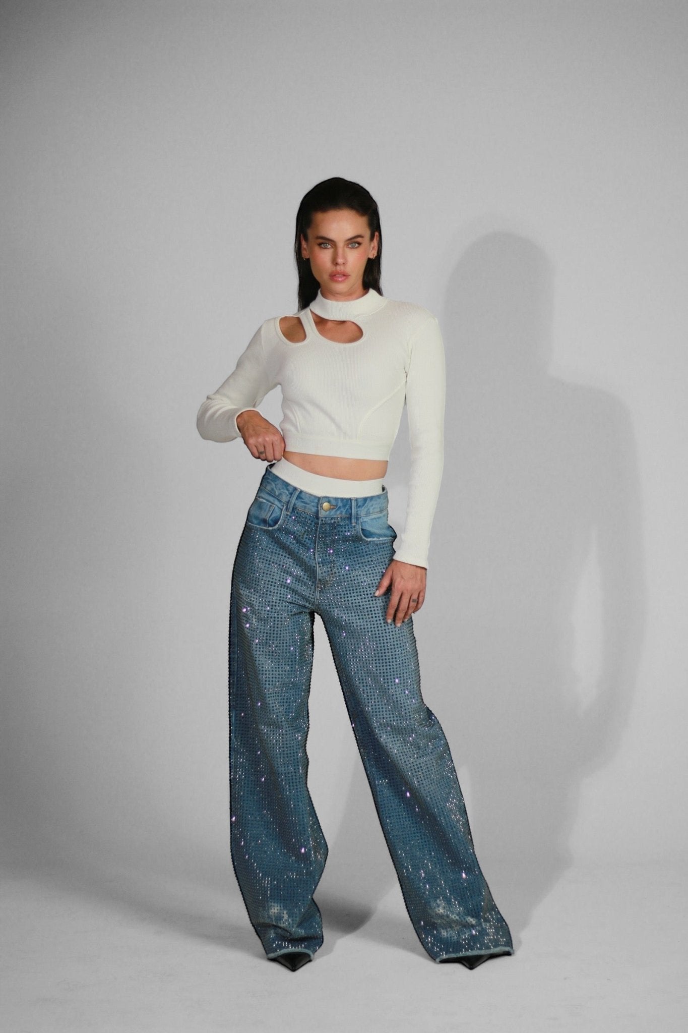 BLUSA BROMELIA CROPPED - OFF WHITE